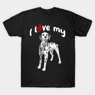 I Love My Dalmatian Dog T-Shirt